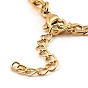 201 Stainless Steel Link Bracelet for Women, Golden
