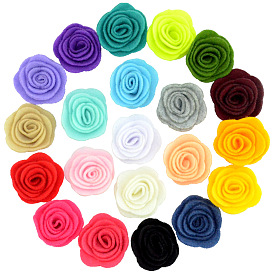 3d rouleau de tissu non tissé fait à la main, fleurs de roses pour bricolage, accessoires pour cheveux, bandeau, chapeau, bandeau pour enfants
