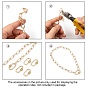 Brass Micro Pave Clear Cubic Zirconia Screw Carabiner Lock Charms, for Necklaces Making, Oval