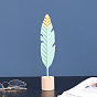 Iron Feather Display Decorations, for Home Office Desktop