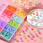 600 piezas 10 colores perlas de acrílico de gelatina de imitación, corazón
