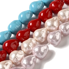 Perles de perles de coquille galvanoplastie, nuggets