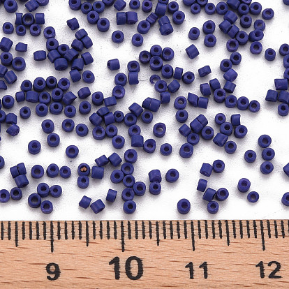 Glass Cylinder Beads, Seed Beads, Opaque Frosted Colours, Round Hole