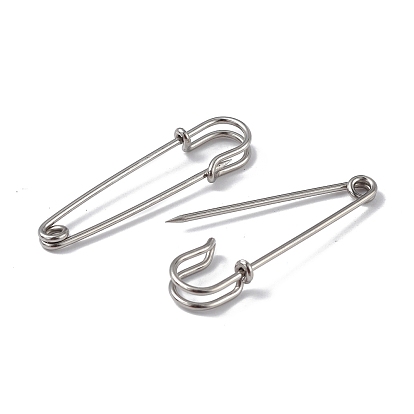 304 Stainless Steel Safety Pins Brooch Findings, Kilt Pins for Lapel Pin Making