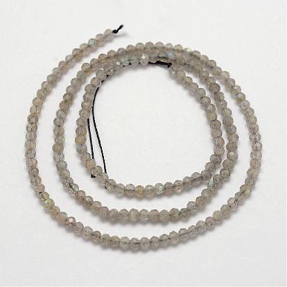 Labradorite naturelle rangées de perles, facette, rondelle