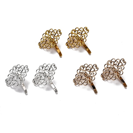 Iron Hair Findings, Pony Hook, Ponytail Decoration Accessories, Fit for Brass Filigree Cabochons