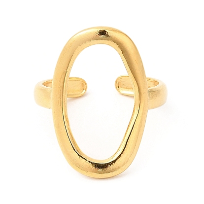 201 anillo de dedo de acero inoxidable, anillos del manguito, anillos ovalados irregulares huecos para hombres mujeres
