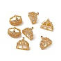 Brass Micro Pave Cubic Zirconia Charms, Crown Charm