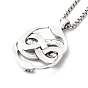 Alloy Snake Pandant Necklace with Stainless Steel Box Chains, Gothic Jewelry for Men Women