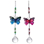 Butterfly Hanging Crystal Prisms Suncatcher, Chain Pendant Hanging Decor