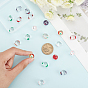 Superfindings 20 ppcs 5 perles en émail de verre transparent de style, ronde