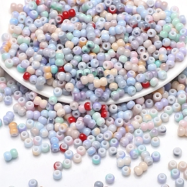 Imitation Jade Glass Beads, Round