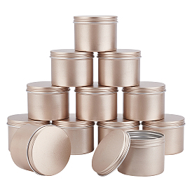 100 ml de boîtes de conserve rondes en aluminium, pot en aluminium, conteneurs de stockage pour cosmétiques, bougies, des sucreries, avec couvercle à vis
