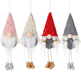 Cloth Sequins Gnome Pendant Decorations, Christmas Tree Hanging Decorations