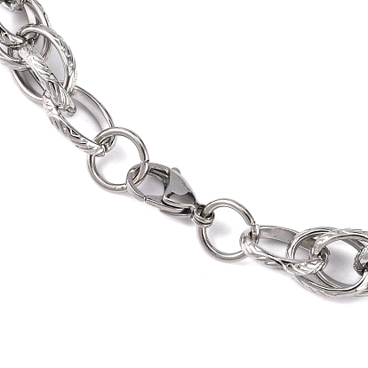 Fashionable 304 Stainless Steel Rope Chain Necklaces for Men, with Lobster Claw Clasps, 28 inch~~30 inch(711~~762mm)x10mm