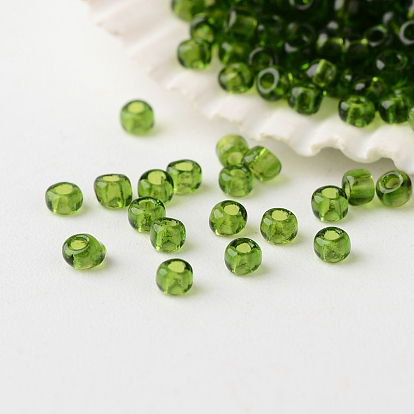 Grade A Round Glass Seed Beads, Transparent Colours