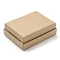 Cajas de embalaje de joyería de cartón, con la esponja en el interior, para anillos, pequeños relojes, , Aretes, , Rectángulo