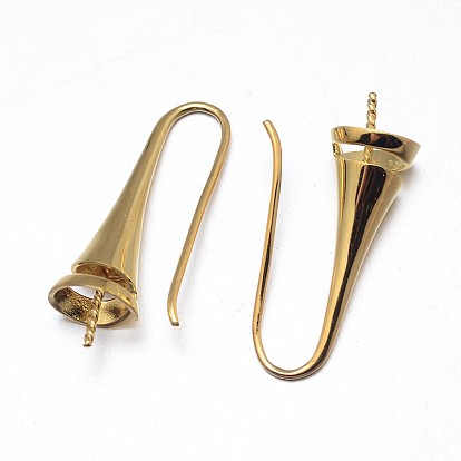 925 Sterling Silver Earring Hook Findings, 30x8.5mm, 18 Gauge, Pin: 1mm