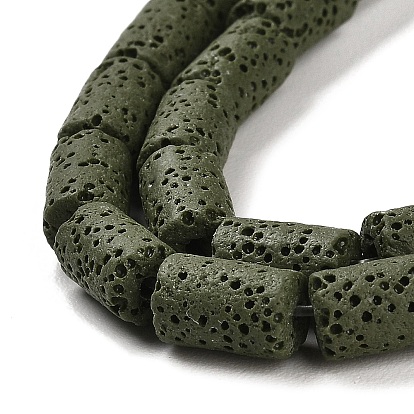 Natural Lava Rock Beads Strands, Column, Dyed
