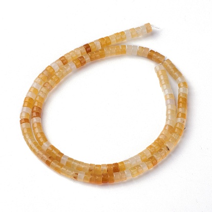 Natural Topaz Jade Beads Strands, Heishi Beads, Flat Round/Disc