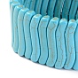 Synthetic Turquoise Stretch Bracelets, Dyed