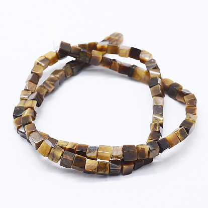 Natural Mixed Gemstone Beads Strands, Cube