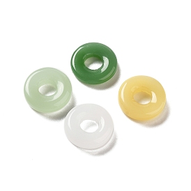 Glass Linking Rings, Imitation Jade, Round Ring
