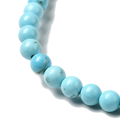 Dyed & Heated Natural Magnesite Beads Strands, Round