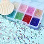 8 colores diy 3d nail art decoración mini perlas de vidrio, diminutas cuentas de uñas caviar