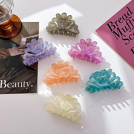 Flower Shape Large Claw Hair Clips, Cellulose Acetate Ponytail Hair Clip for Girls Women