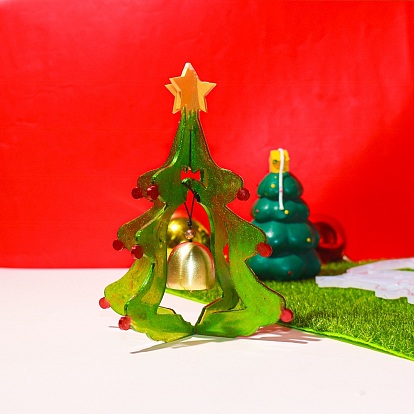 Moldes de silicona diy árbol de navidad, para resina uv, fabricación artesanal de resina epoxi