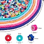 18 hebras 18 colores, hebras de cuentas de arcilla polimérica hechas a mano, redondas y planas, ecológicas, Cuentas de heishi de disco para pendientes hawaianos, pulsera, collar, fabricación de joyas