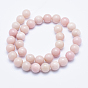 Rose naturel perles d'opale brins, ronde