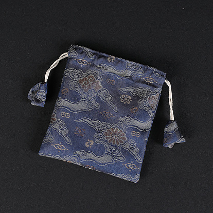 Прямоугольные подарочные пакеты для украшений из ткани в китайском стиле для серег, Браслеты, ожерелья упаковка, благоприятный облачный узор