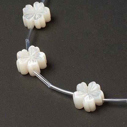 Natural White Shell Mother of Pearl Shell Beads, Peach Blossom