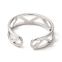 201 anillo de acero inoxidable, anillo de puño abierto, anillo de triángulo hueco para hombres mujeres