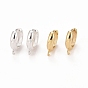 Rack Plating Eco-friendly Brass Chunky Hoop Earring Findings, with Horizontal Loop, Lead Free & Cadmium Free, Ring