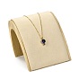 Wood Jewelry Necklace Displays Stands, with Microfibre, for 3Pcs Necklace Show