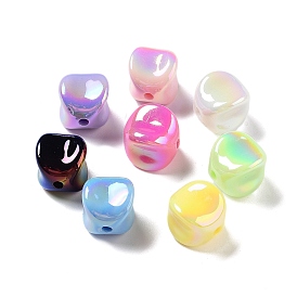 UV Plating Iridescent Acrylic Beads, AB Color, Candy