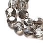 Chapelets de perles en verre, facette, plat rond, 6x4mm, Trou: 1mm
