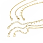 3Pcs 3 Style Natural Rose Quartz Bullet & Alloy Sun Pendant Necklaces Set with Brass Curb Chains for Women