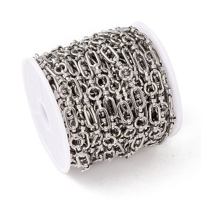304 chaînes à anneaux et à maillons ovales en acier inoxydable, non soudée, avec bobine