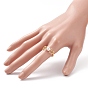 Плетеное кольцо на палец с жемчугом, украшения из латунной проволоки для женщин