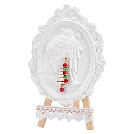 Wood and Gypsum Photo Frames, Table Top Picture Frames, for Arts and Crafts DIY Painting Projects