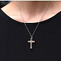 Colliers à pendentif croix en acier inoxydable, colliers de cendres d'urne
