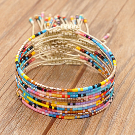 Bohemian Style European and American Rice Bead Bracelet - Simple and Ultra-thin.