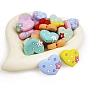 Perles de silicone écologiques de qualité alimentaire en forme de cœur, perles à mâcher pour les jouets de dentition, Diy soins infirmiers colliers faisant