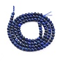 Lapis-lazuli, brins de perles naturels , teint, ronde