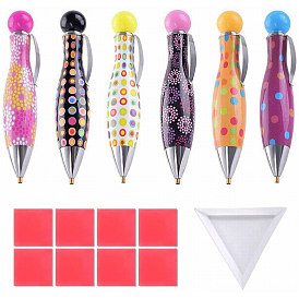 Gorgecraft DIY Diamond Painting Point Drill Pen Embroidery Tool, Painting Cross Stitch Accessories Sewing Crafts, DIY Rhinestones Picker Tools and Plastic Display Trays
