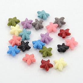 Synthetic Coral Beads, The Ocean Undersea World Series, Starfish/Sea Stars, Dyed